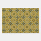 Erdgrün geometrisches Muster Nr. 2 Geschenkpapier Set (Vorderseite)