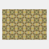 Erdgrün geometrisches Muster Nr. 3 Geschenkpapier Set (Vorderseite 3)