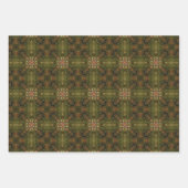 Erdgrün geometrisches Muster Nr. 4 Geschenkpapier Set (Vorderseite 3)