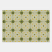 Erdgrün geometrisches Muster Nr. 4 Geschenkpapier Set (Vorderseite 2)