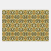 Erdgrün geometrisches Muster Nr. 6 Geschenkpapier Set (Vorderseite 2)