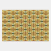 Erdgrün geometrisches Muster Nr. 6 Geschenkpapier Set (Vorderseite)