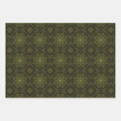 Erdgrün geometrisches Muster Nr. 7 Geschenkpapier Set (Vorderseite 2)