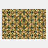 Erdgrün geometrisches Muster Nr. 7 Geschenkpapier Set (Vorderseite)