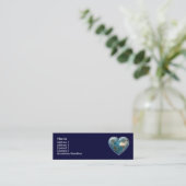 Erdherz-Visitenkarte Mini Visitenkarte (Stehend Vorderseite)