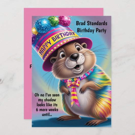 Erdhob sieht Schattenpsychedelikfarben Einladung (Vorne/Hinten)