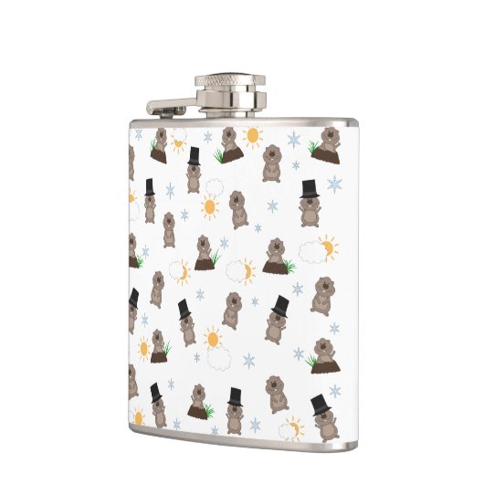 Erdhog-Tagesmuster Flachmann (Links)