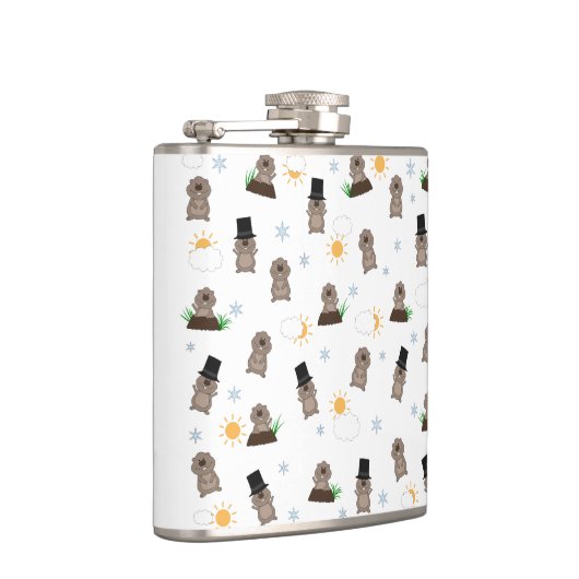 Erdhog-Tagesmuster Flachmann (Rechts)