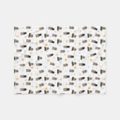 Erdhog-Tagesmuster Fleecedecke (Vorderseite (Horizontal))