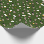 Erdhog-Tagesmuster Geschenkpapier (Ecke)