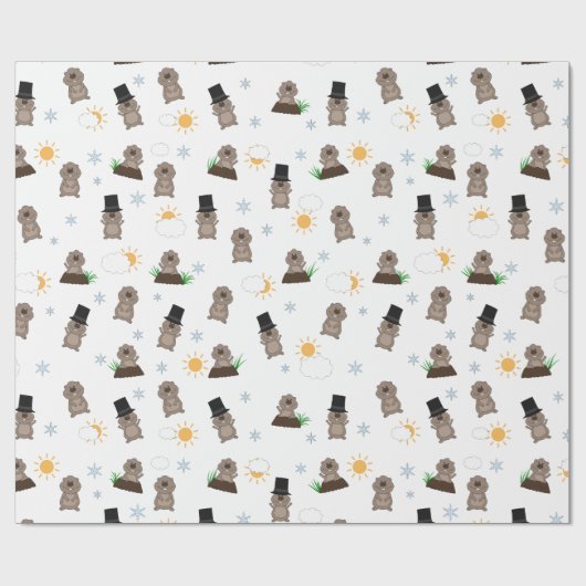 Erdhog-Tagesmuster Geschenkpapier (Flach)
