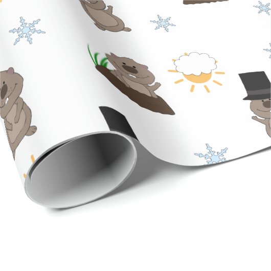 Erdhog-Tagesmuster Geschenkpapier (Rolleneckpunkt)