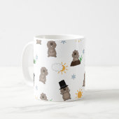 Erdhog-Tagesmuster Kaffeetasse (Vorderseite Links)