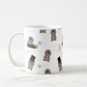 Erdhog-Tagesmuster Kaffeetasse (Links)