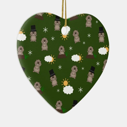 Erdhog-Tagesmuster Keramik Ornament (Rechts)