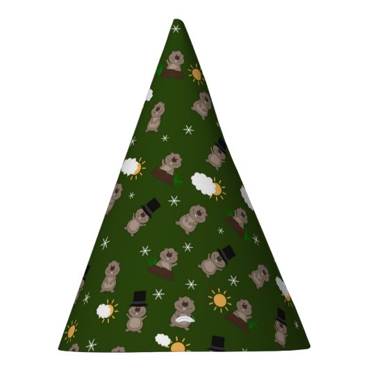 Erdhog-Tagesmuster Partyhütchen (Rechts)
