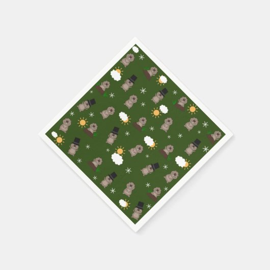 Erdhog-Tagesmuster Serviette (Ecke)