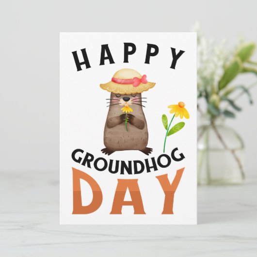 Erdhuhn Feiertagskarte (Stehend Vorderseite)