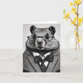 Erdhuhn für intelligente Typen Karte (Gelbe Blume)