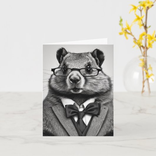 Erdhuhn für intelligente Typen Karte (Gelbe Blume)