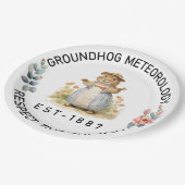 Erdhuhn Pappteller (Schrägansicht)