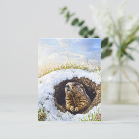 Erdhuhn Postkarte (Stehend Vorderseite)