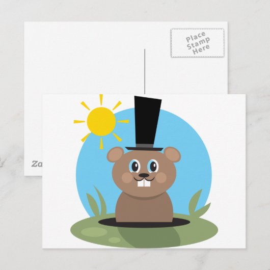 Erdhuhn Postkarte (Vorne/Hinten)