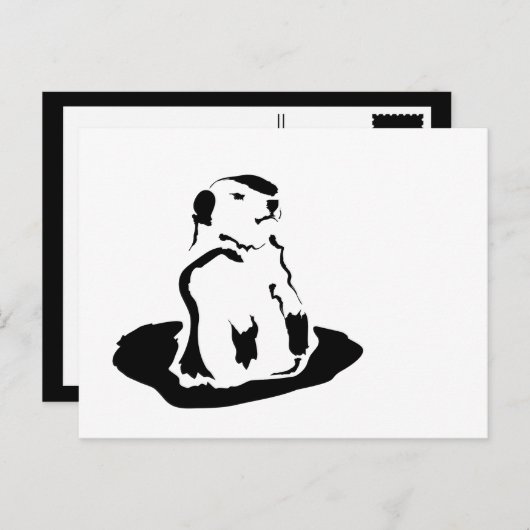 Erdhuhn Postkarte (Vorne/Hinten)