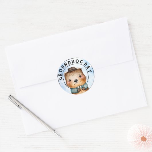 Erdhuhn Runder Aufkleber (Umschlag)