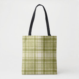 Erdig Kariert | Salbei & Creme Tasche