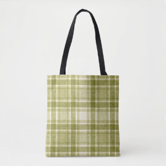 Erdig Kariert | Salbei & Creme Tasche