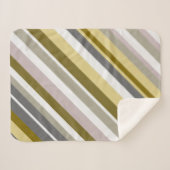 "Erdig", Rustikal Ähnliche Streifen-Muster-Decke Sherpadecke (Vorderseite (Horizontal))