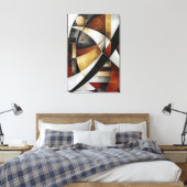 Erdige abstrakte Mosaik Leinwanddruck (Insitu (Schlafzimmer))