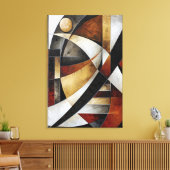 Erdige abstrakte Mosaik Leinwanddruck (Insitu (Wohnzimmer))