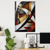 Erdige abstrakte Mosaik Poster (Heimbüro)