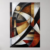 Erdige abstrakte Mosaik Poster (Vorne)