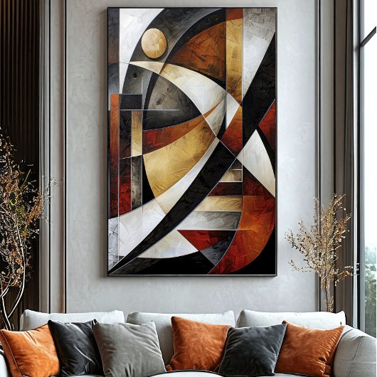 Erdige abstrakte Mosaik Poster