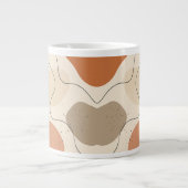 Erdige abstrakte Strömung Jumbo-Tasse (Vorderseite)