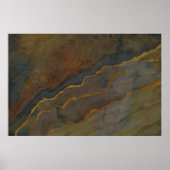 Erdige Achat-Geode Große Horizontale Wandkunst Poster (Vorne)