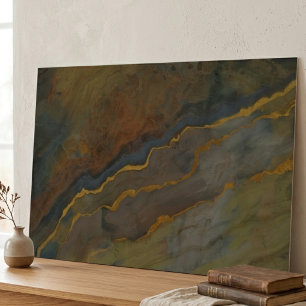 Erdige Achat-Geode Große Horizontale Wandkunst Poster