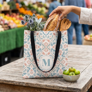 Erdige Arabeske Wasserfarben-Mosaik-Einzelbuchst Tasche