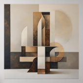 Erdige Architektur: Geometrische Harmonie Poster (Vorne)
