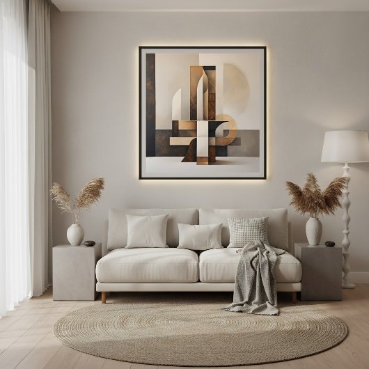 Erdige Architektur: Geometrische Harmonie Poster