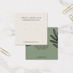 Erdige Blatt-Schmuck-Stud-Ohrhänger-Displaykarte