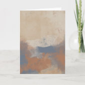 Erdige Blaue und Ocker Minimalistische Abstrakte K (Vorderseite)