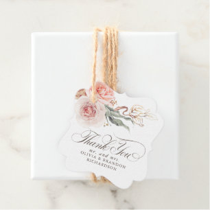 Erdige Blumen Elegant Boho Danke Geschenkanhänger