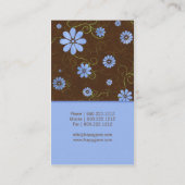 Erdige Blumen-Geschäfts-Karte Visitenkarte (Rückseite)