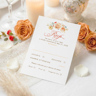 Erdige Blumen Whimsical Elegante Hochzeits-RSVP-Ka RSVP Karte