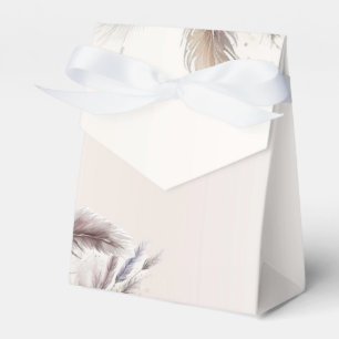 Erdige Boho Blumen Federn Hochzeit Geschenkschachtel