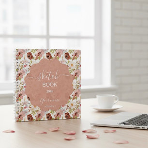 Erdige Boho-Blumen Notizblock